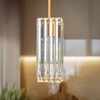 GOOUQA Crystal Pendant Lights for Kitchen Island - 10" Gold