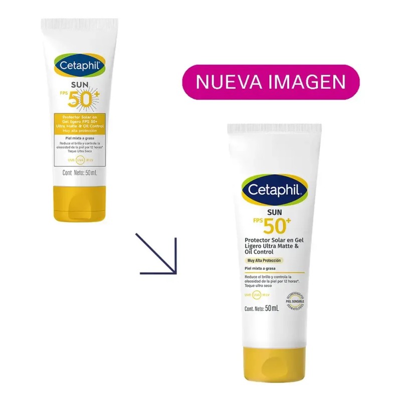 Cetaphil Protector Solar Gel FPS 50 Piel Mixta a Grasa