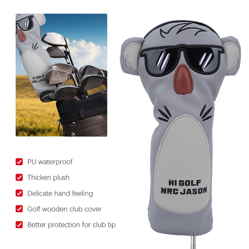 Golf Koala UT Wooden Club Headcover Cartoon Animal Rod Protection