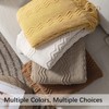 MIULEE Fall Orange Knitted Throw Blanket for Couch Textured Knit