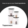 Tupperware One Touch Reminder Canisters 4 Canister Food Storage Set,