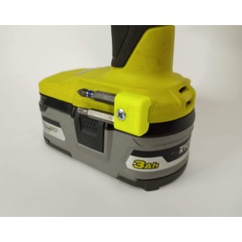 Magnetic Bit holder for Ryobi Drill/Driver, Side Mounted, Strong Magnets, Low Profile Design - Galactic Gadgets (Fluorescent Yellow)