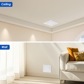 KR KITCHENRAKU Access Panel 100x100 mm - Paintable Easy Access Doors with Hidden Hinges, Flush Fit ABS Inspection Hatch for Drywall, Wall and Ceiling Electrical Plumbing