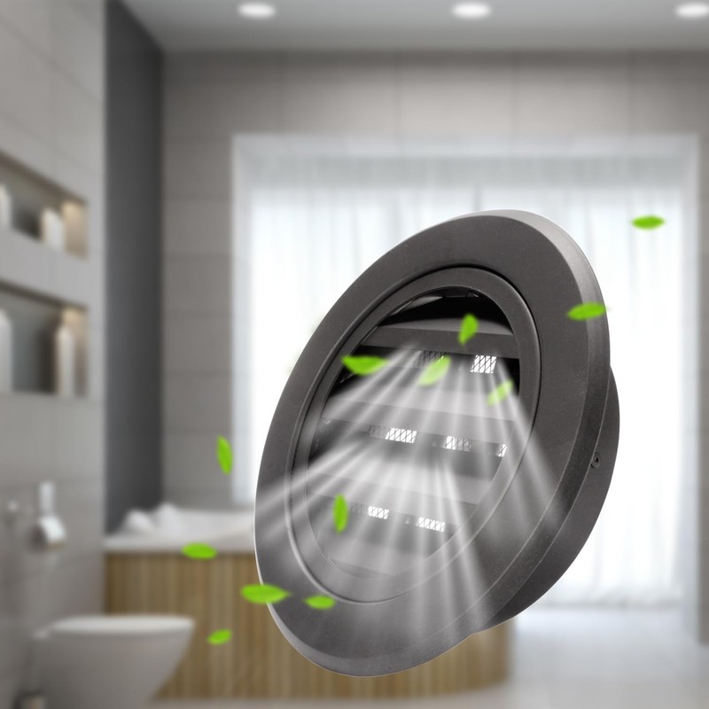 Hon&Guan 6 Inch Soffit Vent, Aluminum Exhaust Bathroom 6'' Wall