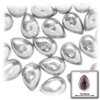 144pc Loose Acrylic Flatback Cabochons Teardrop 13x18mm - Crystal Clear