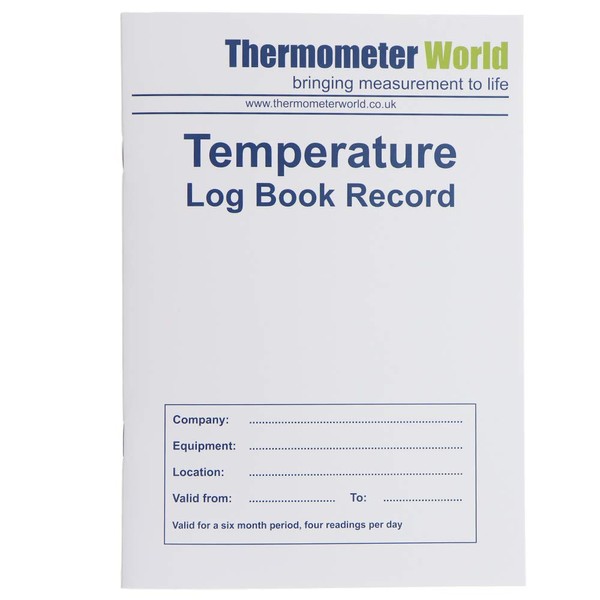 Fridge Temperature Log Book 6 Months Record - Monitor Fridge