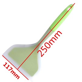 Silicone Pancakes Shovel Wide Spatula Turner Nonstick Fried Shovel Fish Spatula Silicone Wide Flexible Turner for Nonstick Cookware Egg Cookie Omelette 1Pieces (Green)