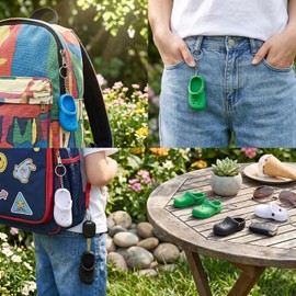 Llavero con Dije de Zapatilla de Silicona, Llaveros para Zapatos con Colores Surtidos, 20 Piezas para la Mayoría de Escenarios, Accesorios para Niños y Adultos