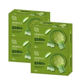 Mugunghwa Natural Beauty Aloe Soap 90g (4 packs) / 무궁화 자연미인 알로에비누 90g 4입