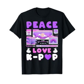 Peace Love K-Pop, Vintage Vaporwave, Pastel K-Pop T-Shirt