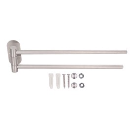 Stainless Steel Toilet Paper Bracket Single Seat 2 Poles Rotatable Toilet Paper Holder