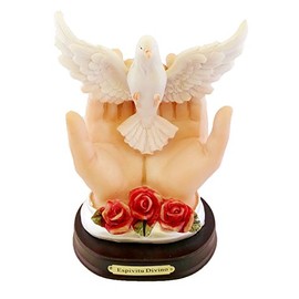 6 Inch Statue of Holy Spirit Espiritu Santo Dove in Hand Christianity Catholic