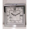 SEIKO - ALARM CLOCK SILVER-TONE METALLIC ASCENDING ALARM QHE123SLH