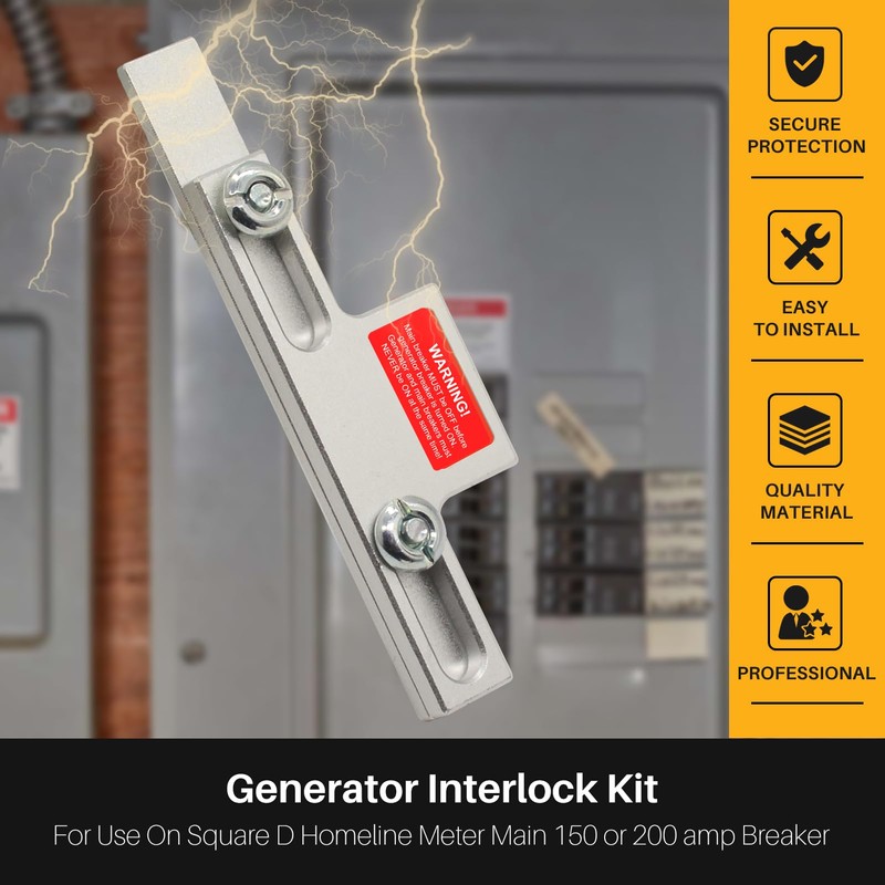 Generator Interlock Kit Square D for Homeline Meter Main 150