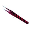 Stainless Steel Jeweler Style Tweezers #5 Pink Black Zebra Color