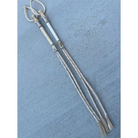 NELIDAS SOUTHERN IMPORTS CUARTA CHARRA FINA HORSE WHIP. CHARRO SADDLE QUIRT. CHICOTE CUERO PARA CABALLO  - Horse Head