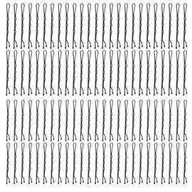 JCUGSBS 5 cm + 7 cm Hair Pins Black Pack of 100 Bobby Pins Black Hair Clips Hair Clips Women for Women & Girls Hair Clip Metal Perfect for Updos & Styling Ideal for All Hair Types