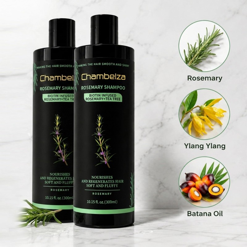 Rosemary Biotin Shampoo for Thinning Hair For Men & Women