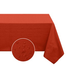 Romanstile Christmas Tablecloth, 320 x 140 cm, Red Oilcloth Tablecloth, Outdoor, Weatherproof, Washable, PVC, Waterproof, Oilcloth, Garden Tablecloth, Tablecloth for Party, Camping, Picnics, Garden
