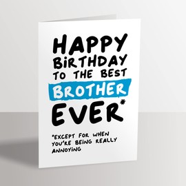 Gadgeo Funny Birthday Card for Brother - Happy Birthday to the Best Brother Ever