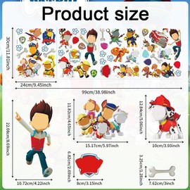 CBOSNF Welpen-Aufkleber, Kinder Anime Aufkleber, Wasserfeste Vinyl Cartoon Stickers, Cartoon Waterproof Aufkleber, DIY Scrapbooking Geschenkdeko, für Kindergeburtstag Mitgebsel Gastgeschenke