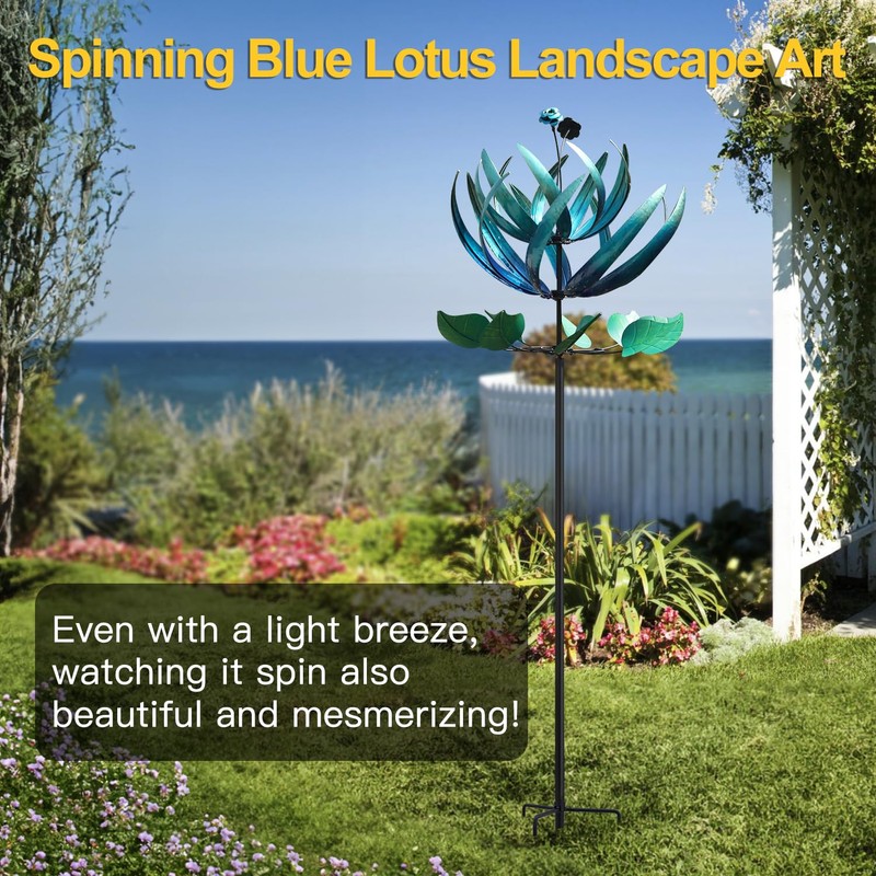 LimeHill Wind Spinner for Yard and Garden - Large Metal