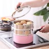 Healeved 18cm Stainless Steel Steamer Food Steamer Basket Useful Bun