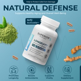 Superior Formulas Nrf2 Activator Supplement – Antioxidant Support for Cellular Health, Healthspan, and Longevity – Helps Reduce Oxidative Stress – 60 Capsules – Made in USA, Non-GMO
