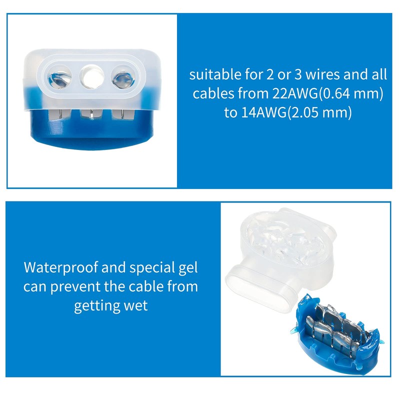 3 Way Wire Connectors Locks Electrical IDC 314-box Wire Connectors