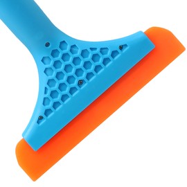 Seimneire 6 Inch Car Window Squeegee Silicone Squeegee, Auto Window Squeegee Small Windshield Squeegee, Tile Squeegee Mirror Squeegee Shower Squeegee for Glass Doors (Blue Handle)