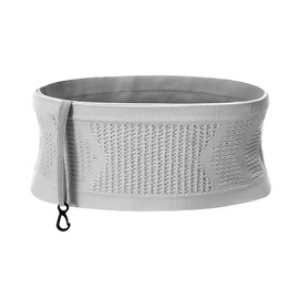 Adorila Slim Running Belt, Hidden Running Belt Fanny Pack for Men Women, Travel Running Waist Belt for Money and Passport (Grey, Large)