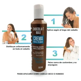 Crema Para Peinar Nefertiti Hidratación Chocola-t Max 300 Ml