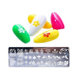 Generic Metal Nail Stamping Plate Unicorn Butterfly Stars Rainbow Heart Bunny Cat Birds H02 Nail Wraps Art Stickers Manicure Supplies for Women for Home Nails Full Long Lasting Easy Apply and Remove