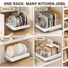 Pull-Out Pot and Pan Lid Organizer Rack for Kitchen Cabinet,