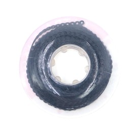 FUIODA 1 Rollo/15 pies Cadenas Elásticas Dentales de Potencia Ortodóncica Cadena de Goma Ultra Fuerte Larga Corta Cerrada (Negro, Corto)