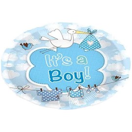 Folat 63103 Helium-Folienballon zur Geburt eines Jungen, blau, Large