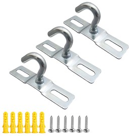 MZMing [3 Pack Ceiling Hook 68mm Ceiling Light Base Plate Chandelier Hook Screws Mount Heavy Duty Iron Galvanized Pendant Fitting for European Lamps Ceiling Fans Flower Basket Decoration Holder