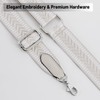Purse Strap Replacement Crossbody, 1.5 in Wide Embroidered Canvas Shoulder