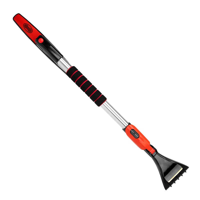 HEYNER® Ice Scraper with Broom Windscreen Scraper with Brass Blade,