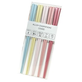 5 Pairs Octagonal Sushi Chopsticks Japanese Style Pointed Chopstick Set Fashion Color PET Plastic Chopsticks H