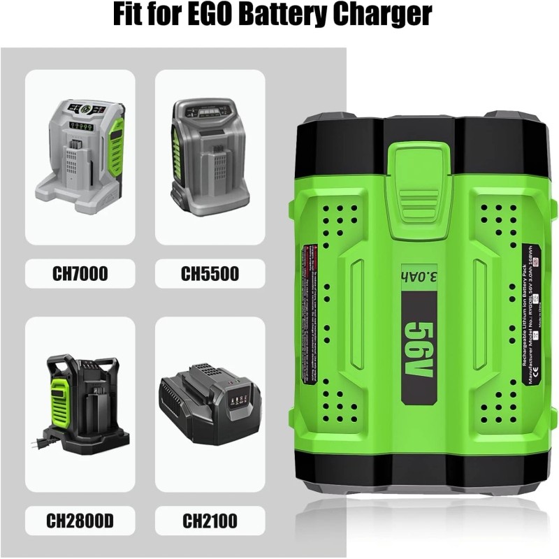 56V 3.0Ah Lithium Battery For EGO 56V Tool Lawn Mower