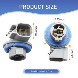 Civwesi 2 PCS Car Rear Taillight Plug, ABS Brake Light Reverse Light Bulb Holder Wiring Harness Connector, Original Replace OEM #68046629AA Accessories for 2003-2018 Dodge Ram 1500 2500 3500 (Gray)