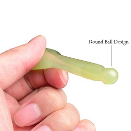LEOSENSE Acupressure Gua Sha Acupuncture Pen - Natural Jade Facial Guasha Tool, Trigger Point Deep Tissue Massage Therapy - Reflexology Pressure Point Massager for Full Body Relax and Soreness Relief