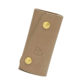IL BISONTE Key Case, Leather, Genuine Leather, Cowhide Leather, Women's, Men's, Unisex, Size: 4.3 inches (11 cm), gray