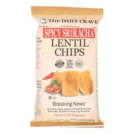UD Daily Crave Spicy Sriracha Lentil Chips Case of 8 4.25 oz Bean Snacks