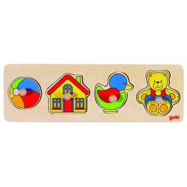 goki 57998 - Steckpuzzle Spielzeug aus Holz - 4 Teile