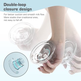 4PCS Flange Inserts 19mm, Compatible with Lansinoh /momcozyS9/S10/S12/Medela/Willow/Elvie/TSRETE,Portable Breast Pump Shields/Flanges,Milk Collector 24mm Universal (19MM)