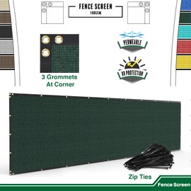 Goleray Privacy Screen Fence Panels 2'x56'Outside Screen Fencing Patio Cover 180GSM UV Potected Fence Cover for Commercial Garden Backyard Balcony Deck, Green
