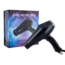 Aria Beauty Ionic Addiction Professional Hair Dryer - Blow Dryer with Cool Shot Function - Suitable for Salon or Home Use - Black - 1 pc