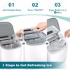 EUHOMY Countertop Ice Maker Machine with Handle, 26lbs Per Day,